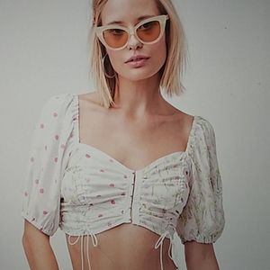 For Love and Lemons strudel floral blouse